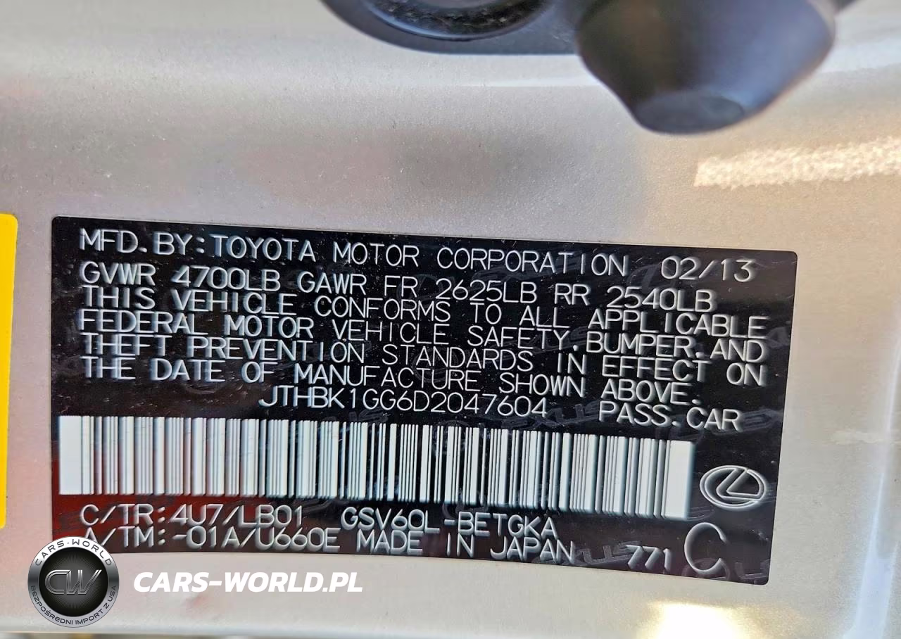 2013 Lexus Es 350 VIN:JTHBK1GG6D2047604 - 13