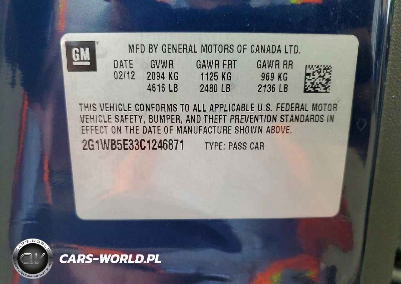 2012 Chevrolet Impala Lt VIN:2G1WB5E33C1246871 - 13