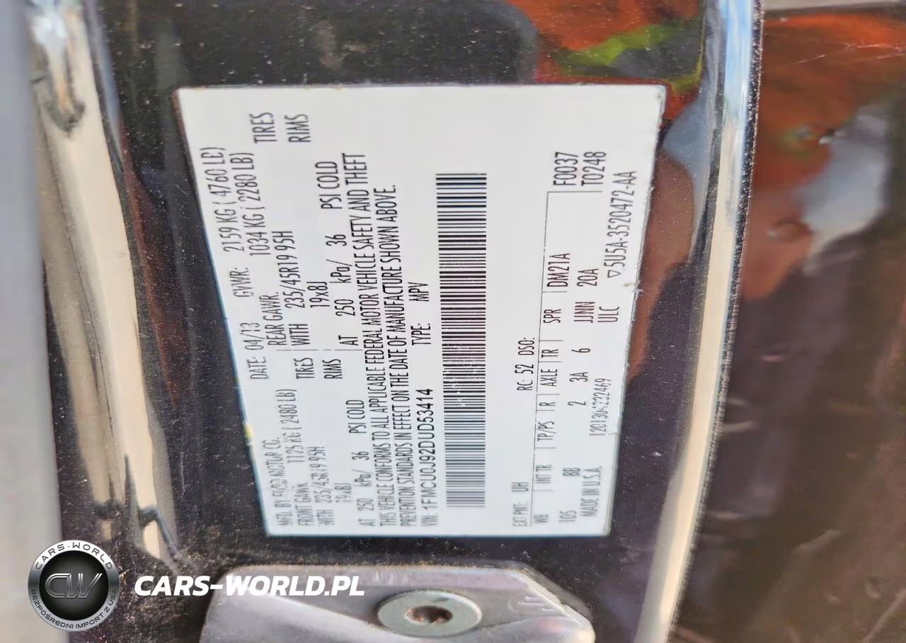 2013 Ford Escape Titanium VIN:1FMCU0J92DUD53414 - 14