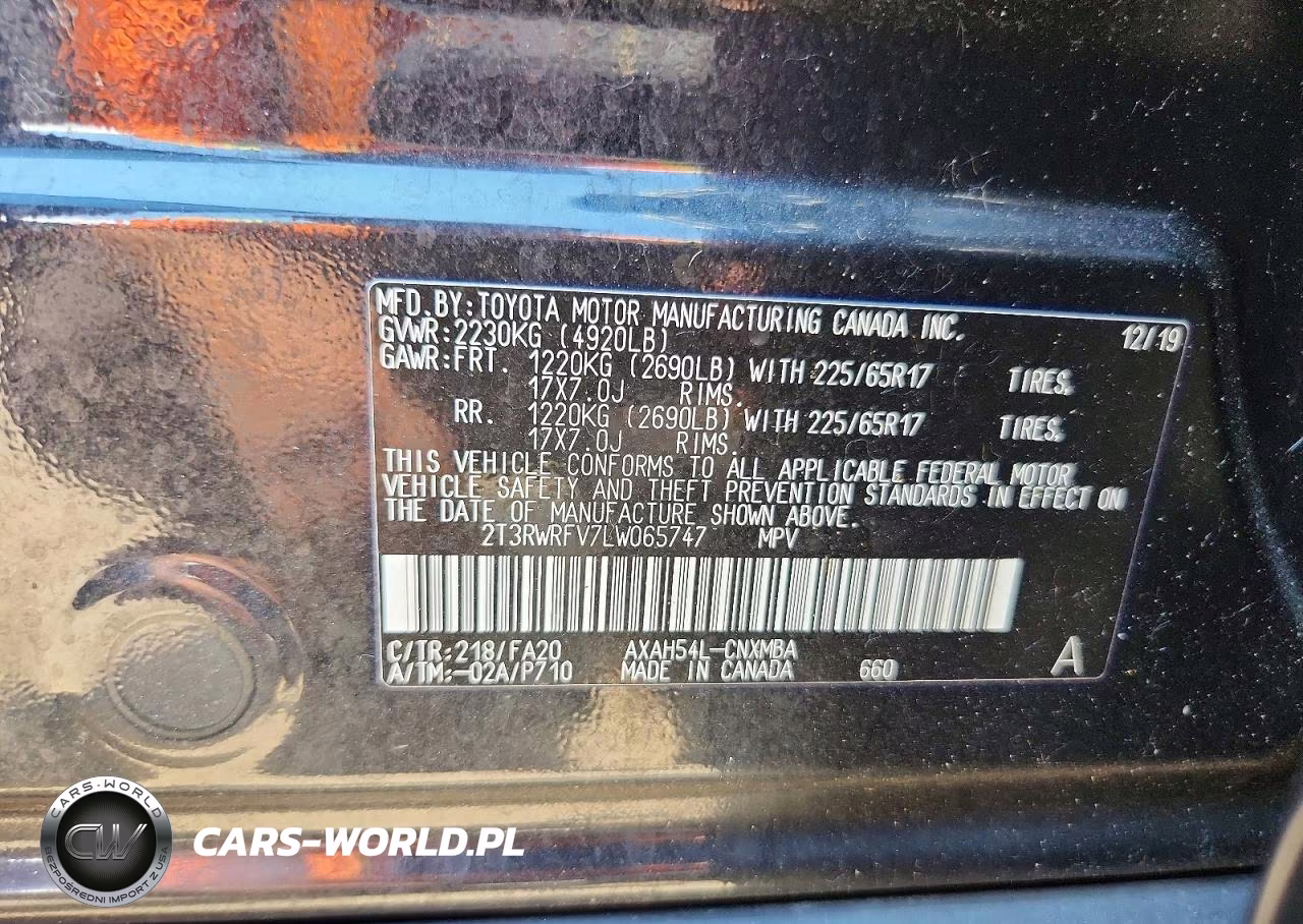 2020 Toyota Rav4 Hybrid Xle VIN:2T3RWRFV7LW065747 - 13