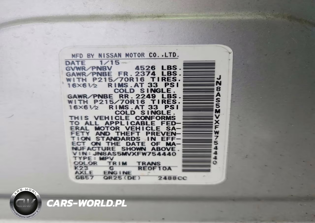 2015 Nissan Rogue Select S VIN:JN8AS5MVXFW754440 - 13
