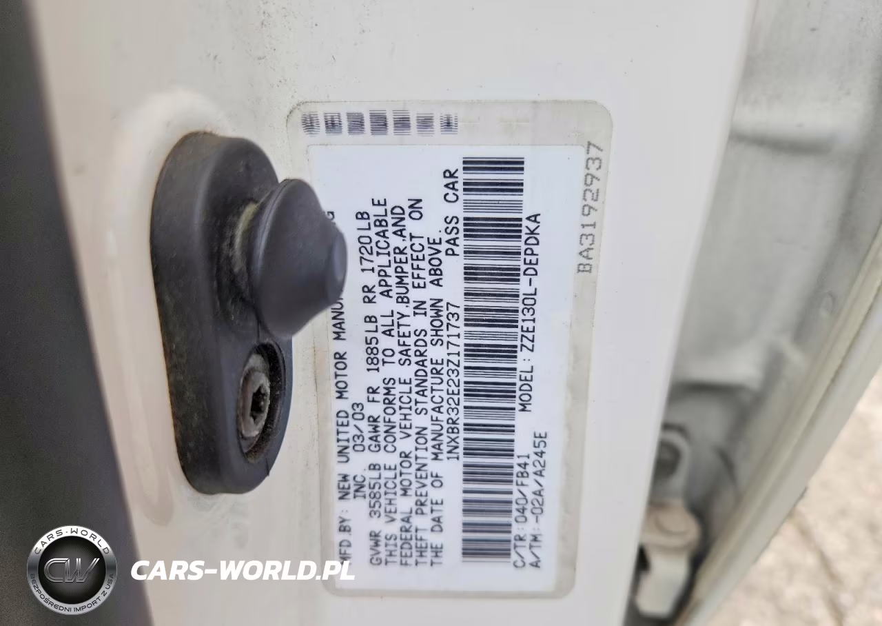 2003 Toyota Corolla Ce VIN:1NXBR32E23Z171737 - 12