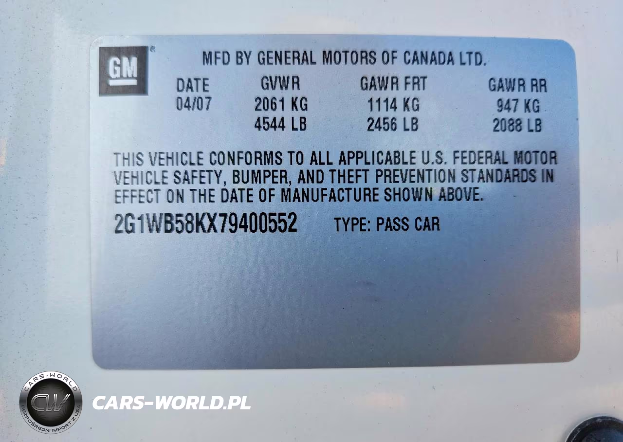 2007 Chevrolet Impala Ls VIN:2G1WB58KX79400552 - 12