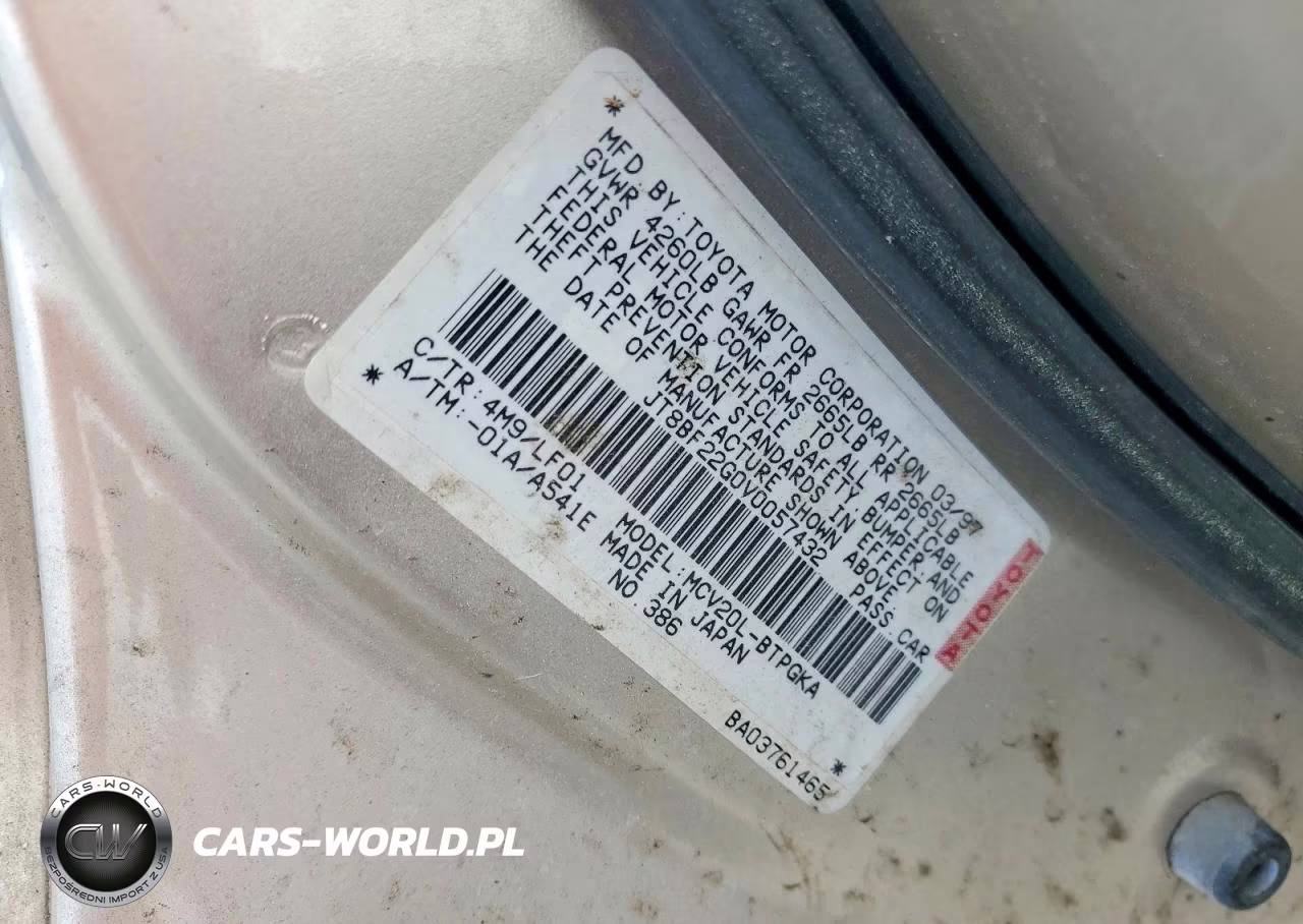 1997 Lexus Es 300 VIN:JT8BF22G0V0057432 - 12