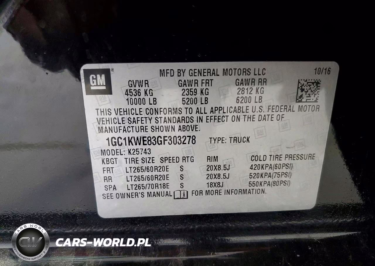 2016 Chevrolet Silverado K2500 Heavy Duty Ltz VIN:1GC1KWE83GF303278 - 12