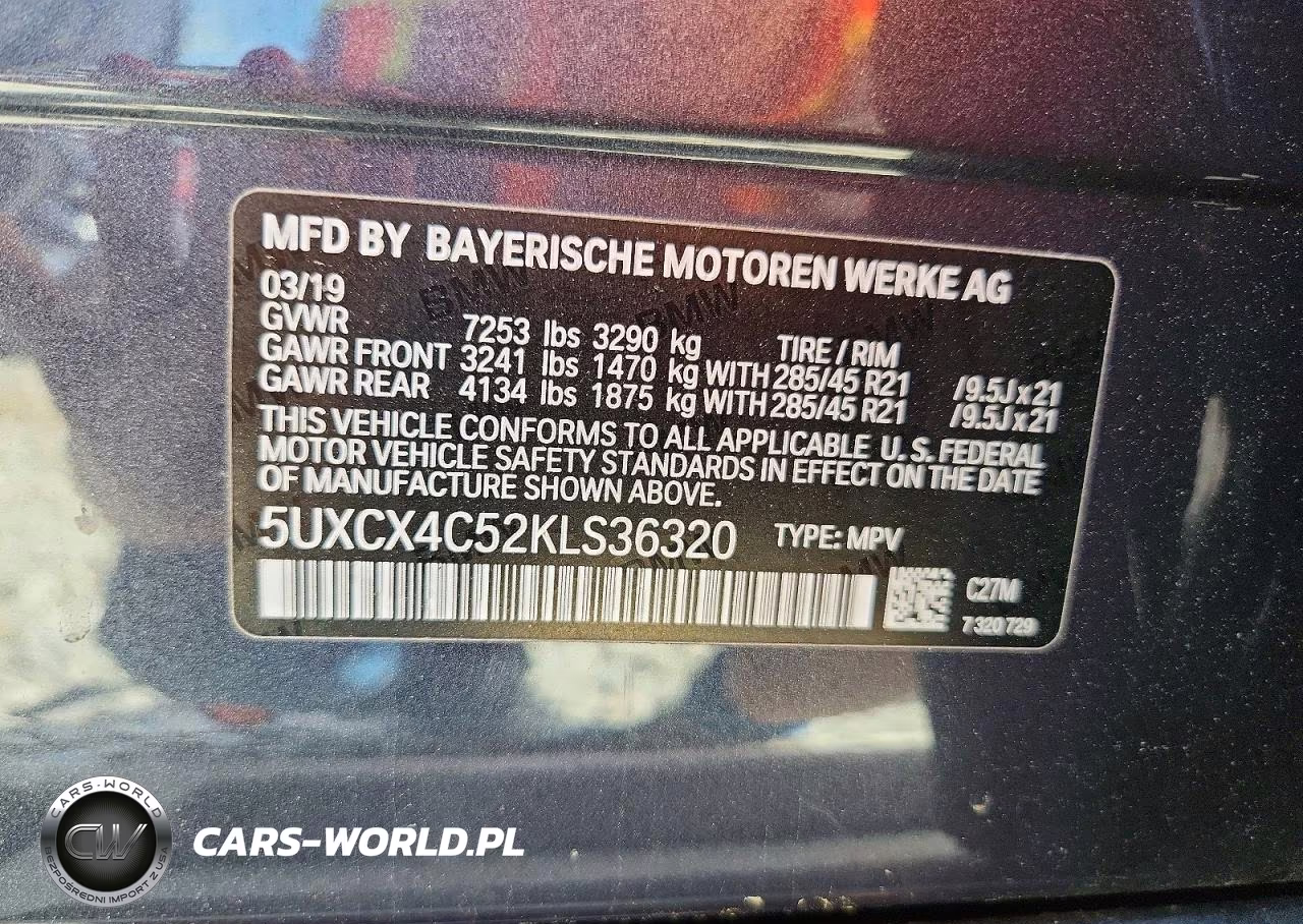 2019 BMW X7 xDrive50I VIN:5UXCX4C52KLS36320 - 12