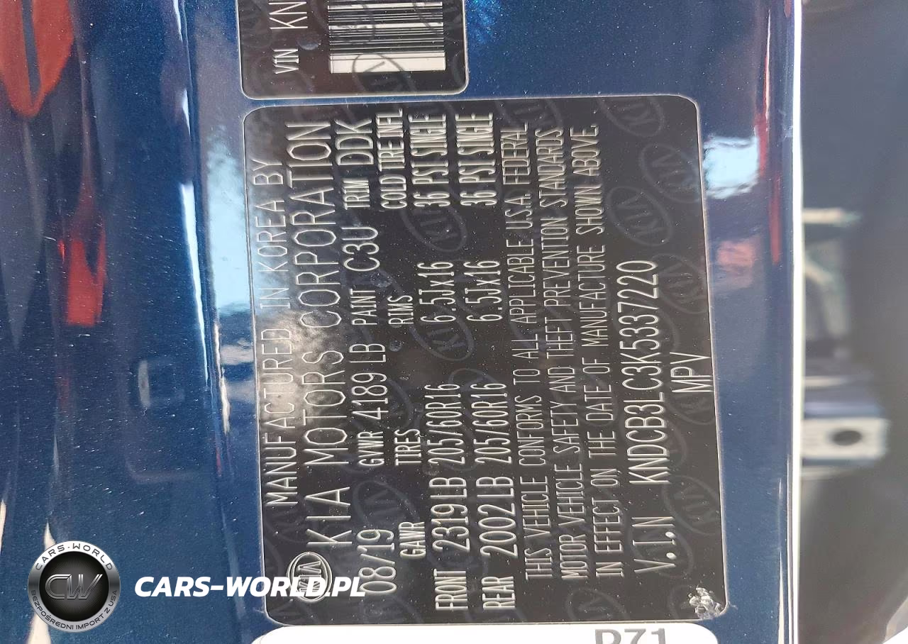2019 Kia Niro Lx VIN:KNDCB3LC3K5337220 - 13