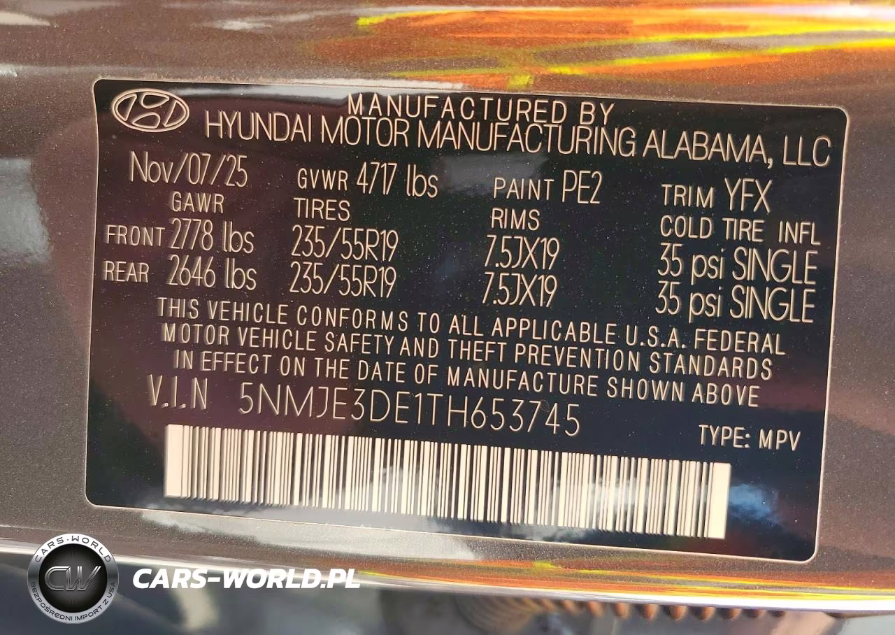 2026 Hyundai Tucson Limited VIN:5NMJE3DE1TH653745 - 13
