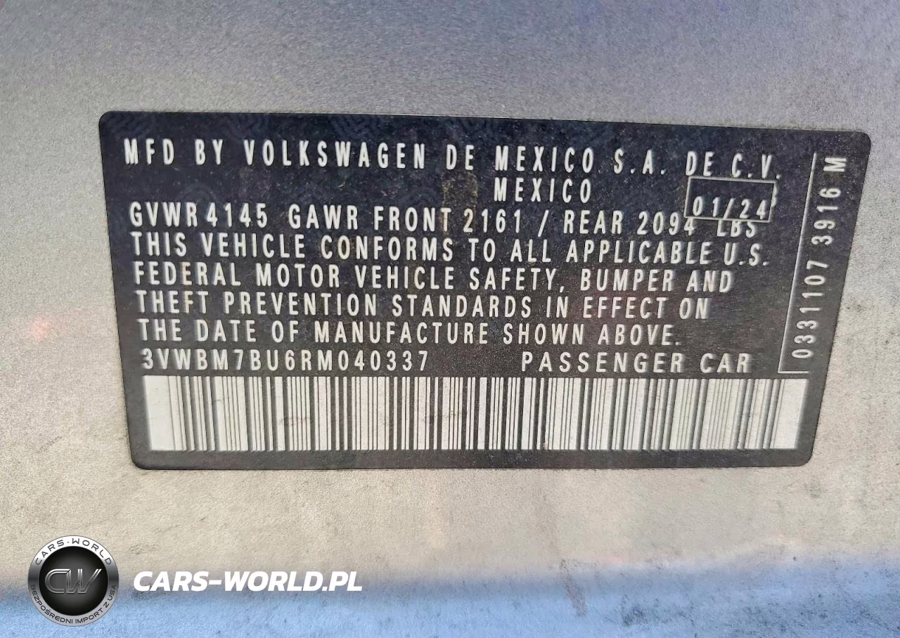 2024 Volkswagen Jetta Sport VIN:3VWBM7BU6RM040337 - 12