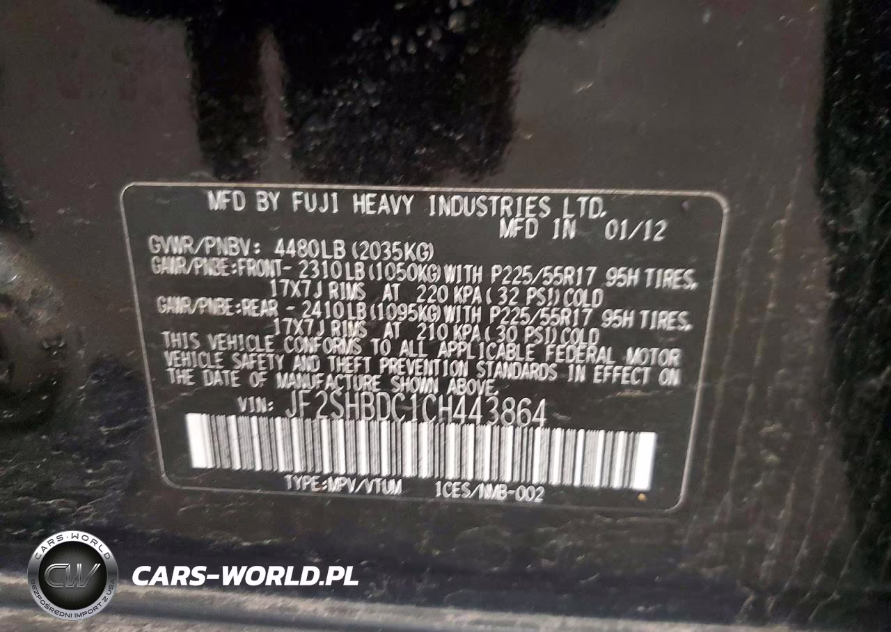 2012 Subaru Forester 2.5X Premium VIN:JF2SHBDC1CH443864 - 13