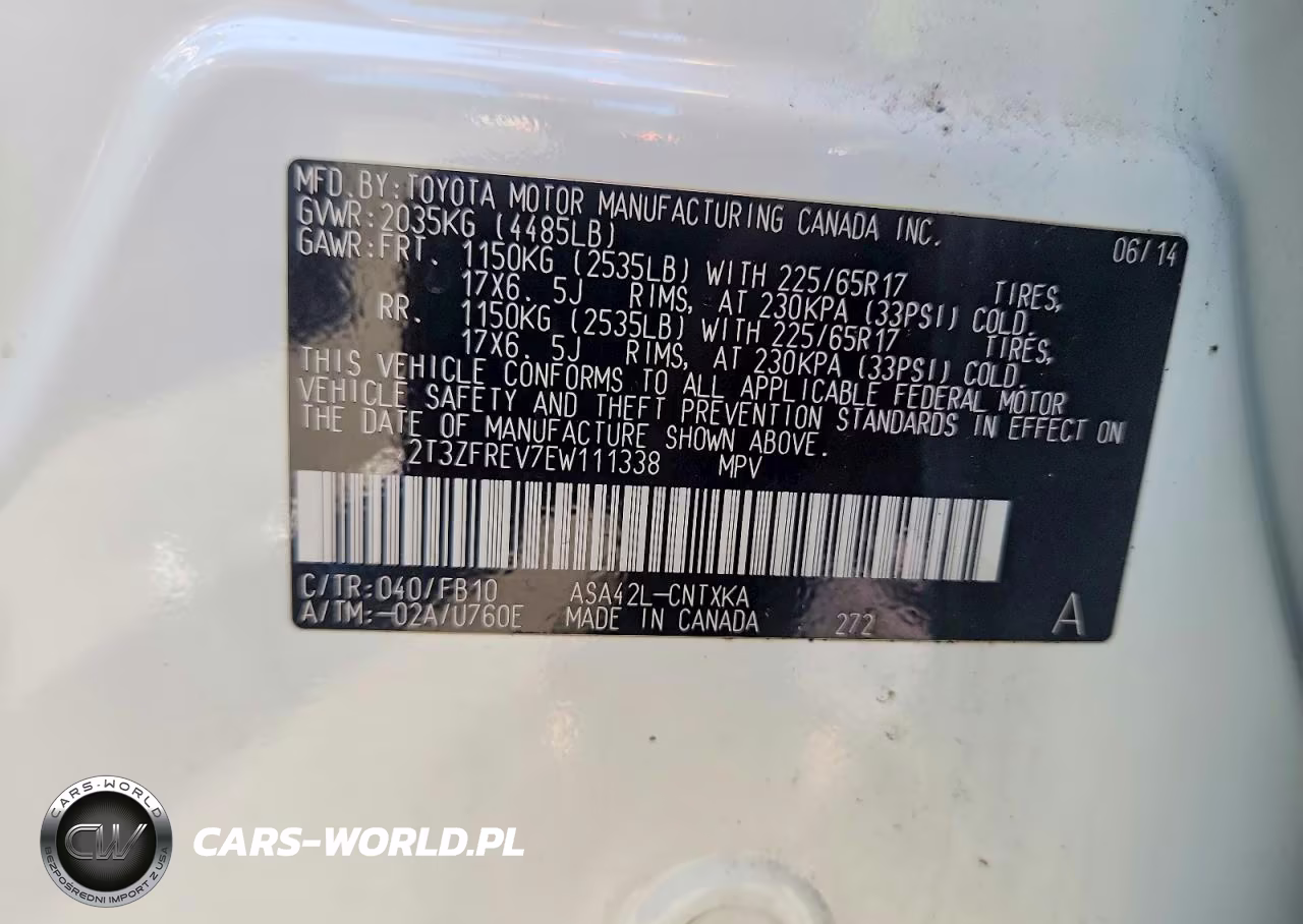 2014 Toyota Rav4 Le VIN:2T3ZFREV7EW111338 - 13