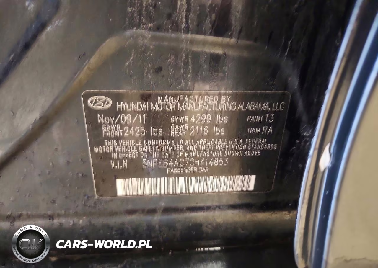 2012 Hyundai Sonata Gls VIN:5NPEB4AC7CH414853 - 12
