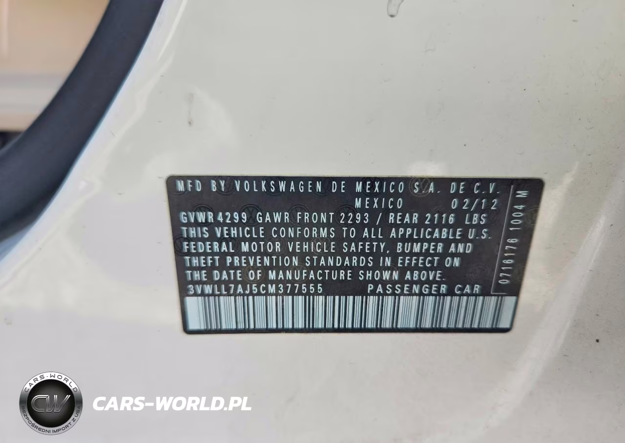 2012 Volkswagen Jetta Tdi VIN:3VWLL7AJ5CM377555 - 12