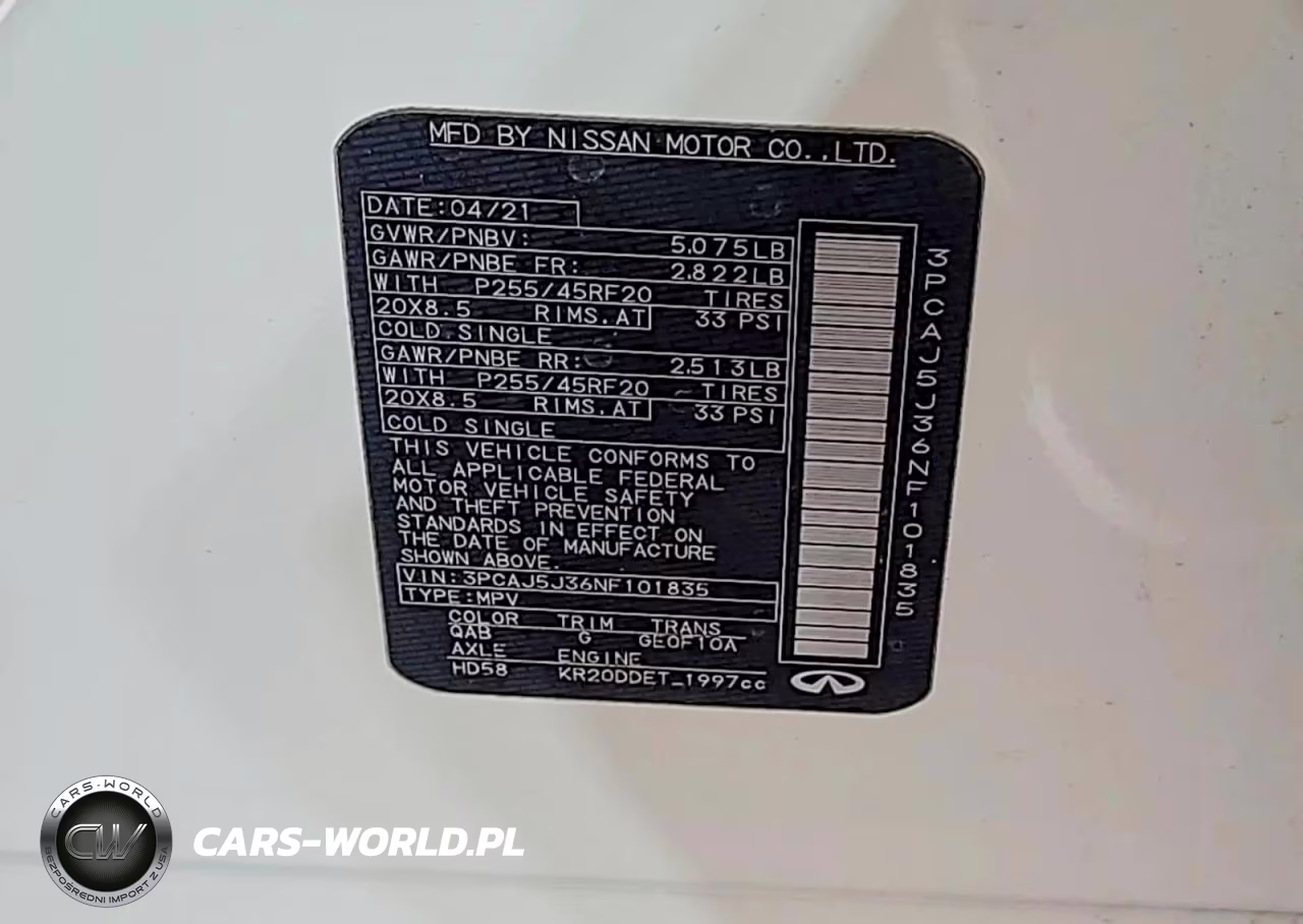2022 Infiniti Qx55 Luxe VIN:3PCAJ5J36NF101835 - 10