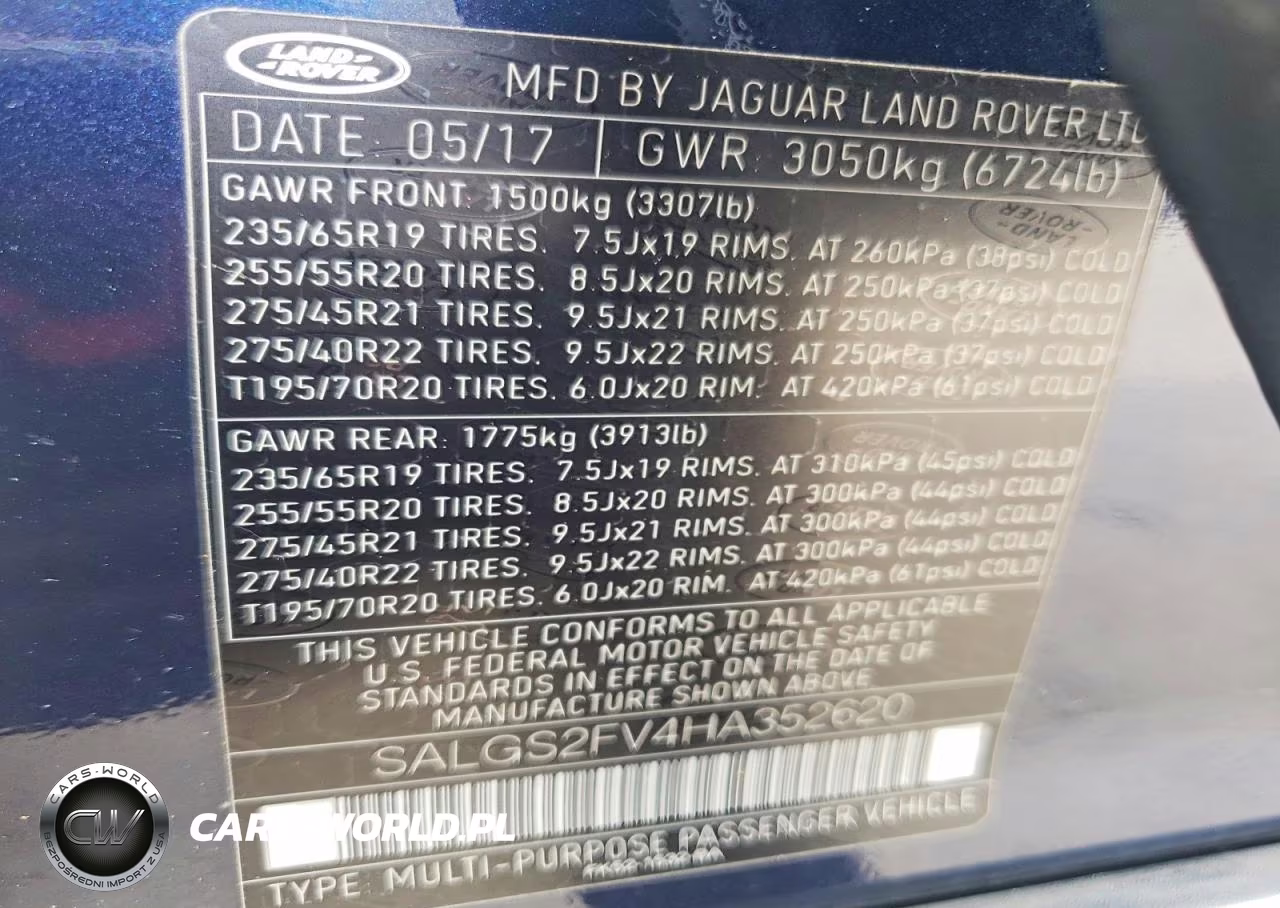 2017 Land Rover Range Rover Hse VIN:SALGS2FV4HA352620 - 13