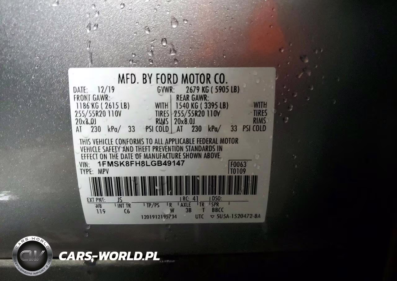 2020 Ford Explorer Limited VIN:1FMSK8FH8LGB49147 - 14