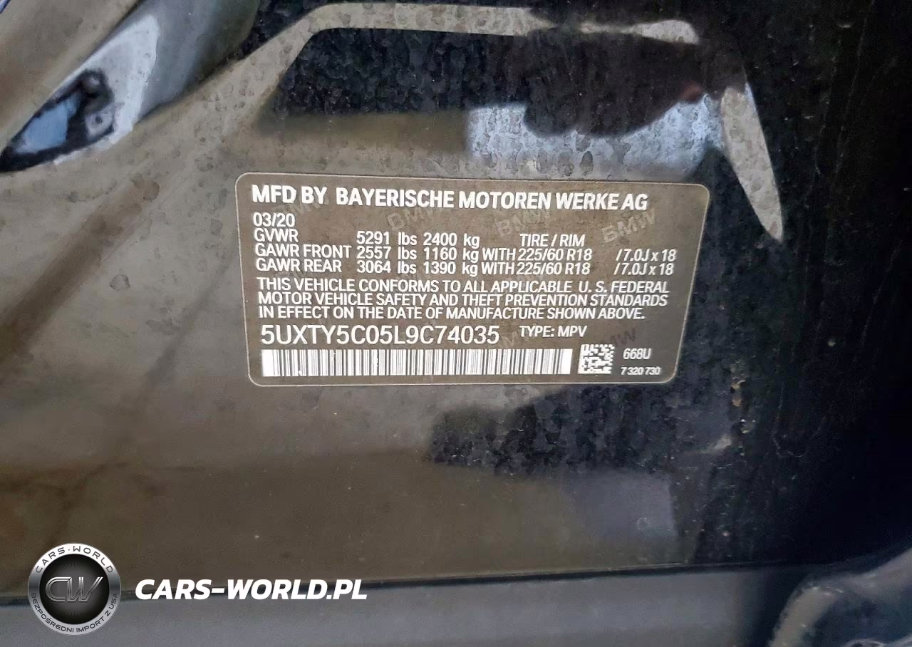 2020 BMW X3 xDrive30I VIN:5UXTY5C05L9C74035 - 13