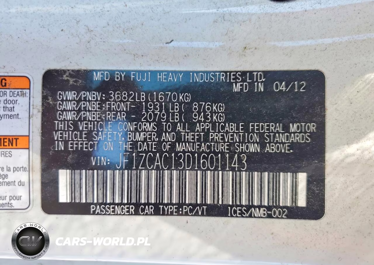 2013 Subaru Brz 2.0 Limited VIN:JF1ZCAC13D1601143 - 13