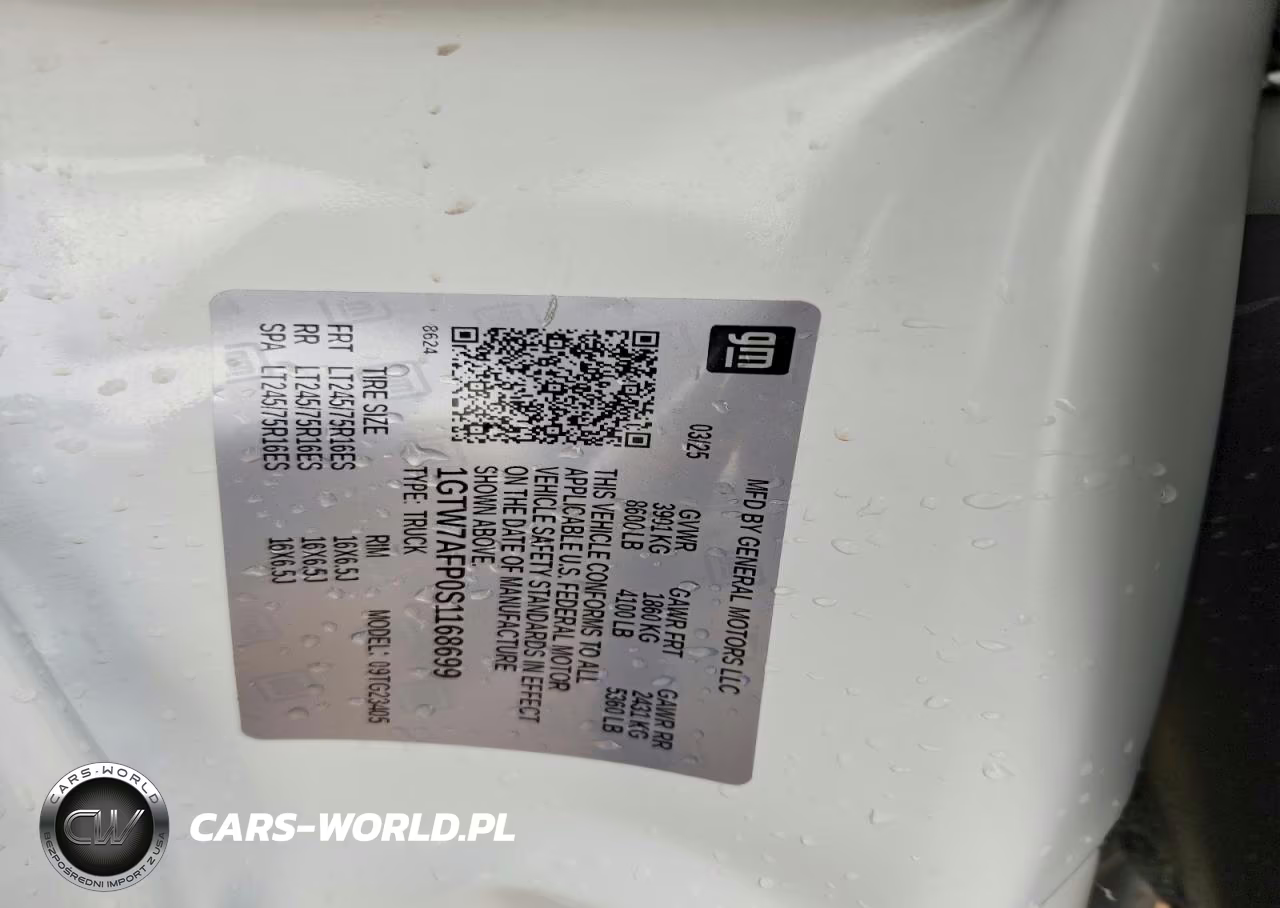 2025 GMC Savana G2500 VIN:1GTW7AFP0S1168699 - 13