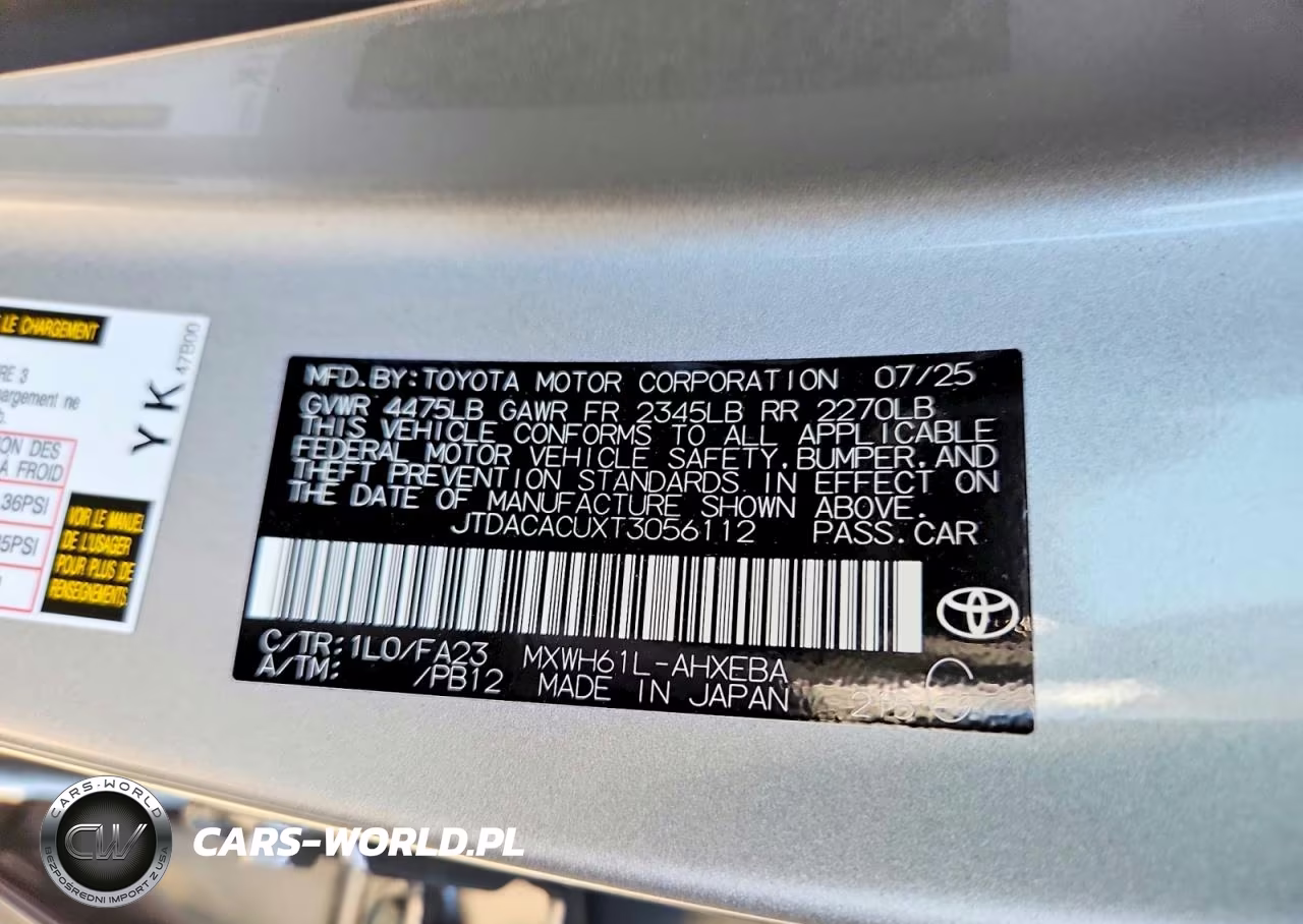 2026 Toyota Prius Plug-In Hybrid Se VIN:JTDACACUXT3056112 - 12