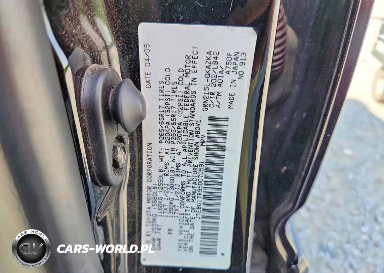 2005 Toyota 4Runner Limited V6 VIN:JTEBU17R950070591 - 14