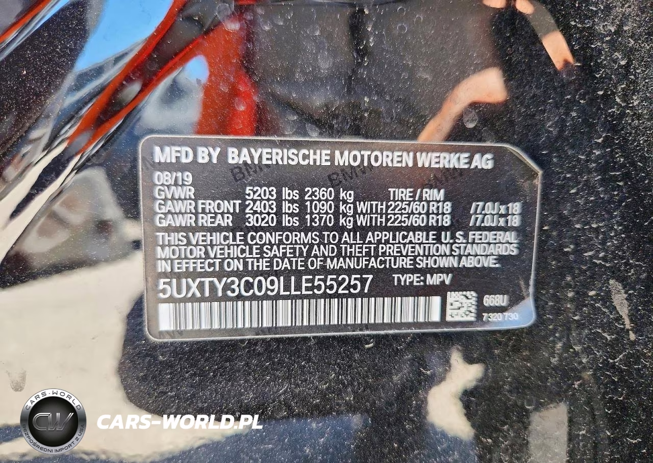 2020 BMW X3 Sdrive30I VIN:5UXTY3C09LLE55257 - 13