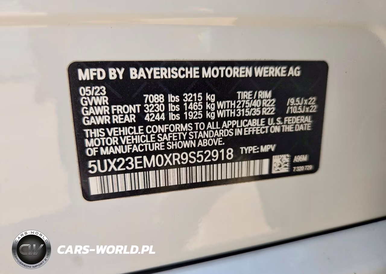 2024 BMW X7 xDrive40I VIN:5UX23EM0XR9S52918 - 14