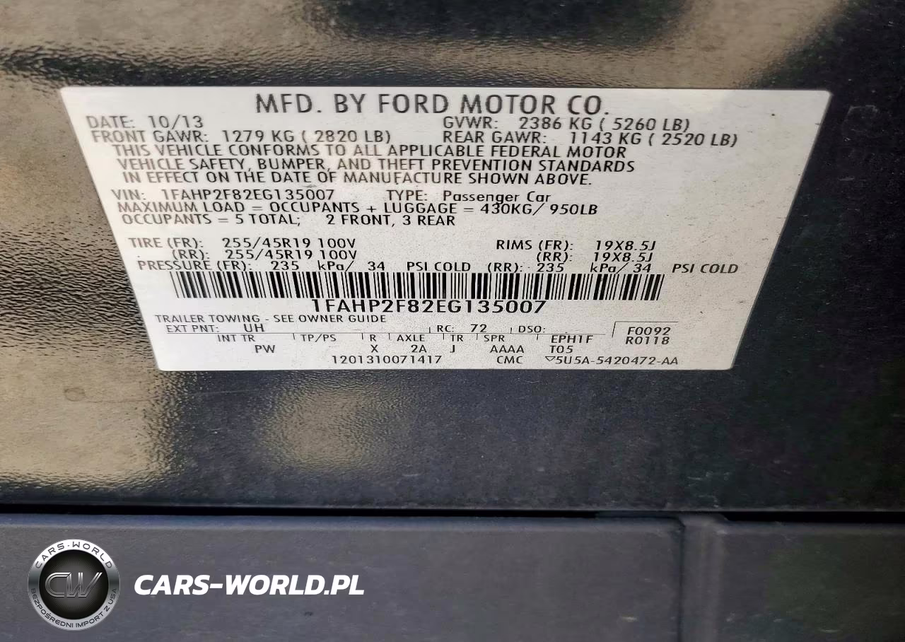 2014 Ford Taurus Limited VIN:1FAHP2F82EG135007 - 12