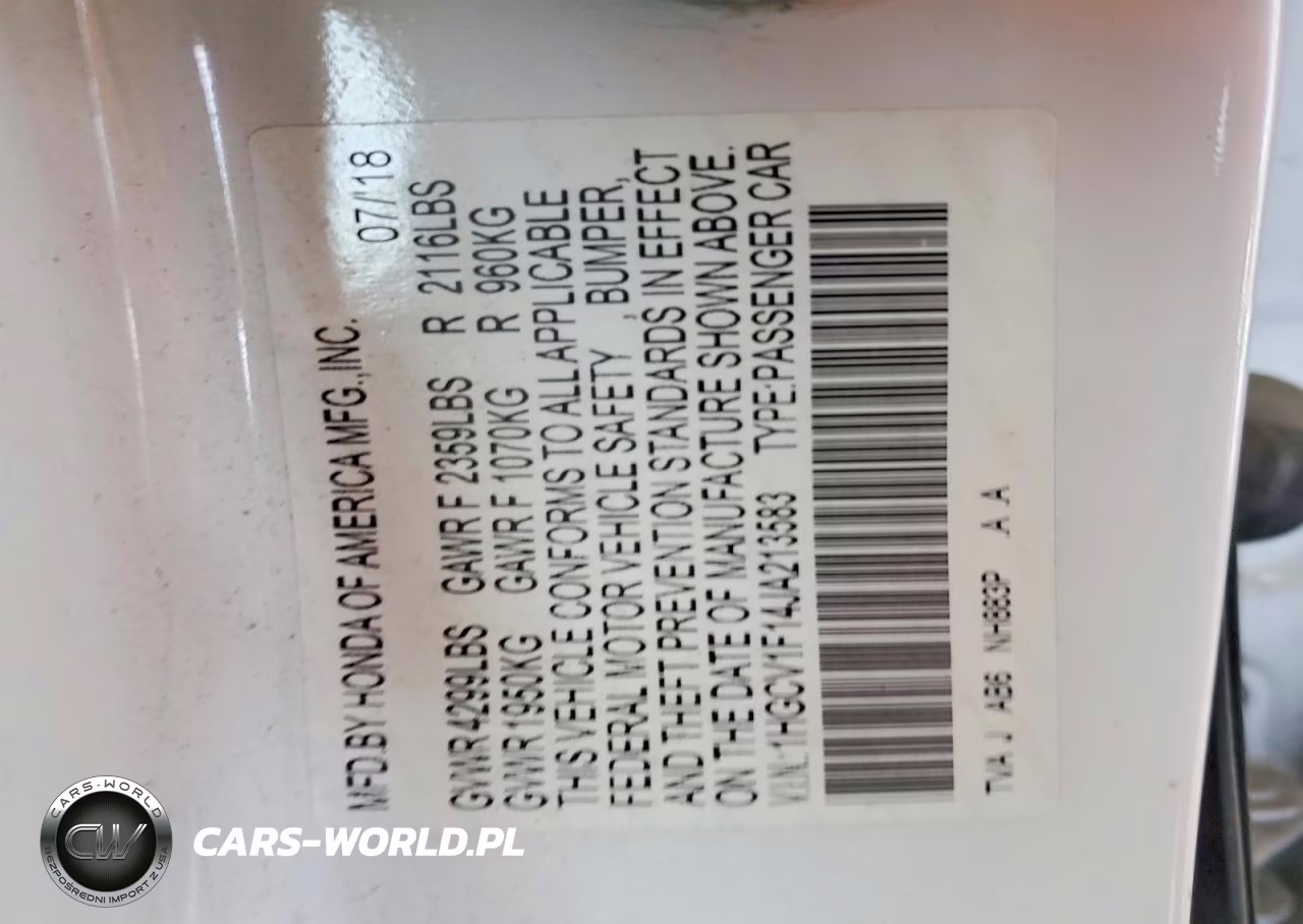 2018 Honda Accord Lx VIN:1HGCV1F14JA213583 - 12