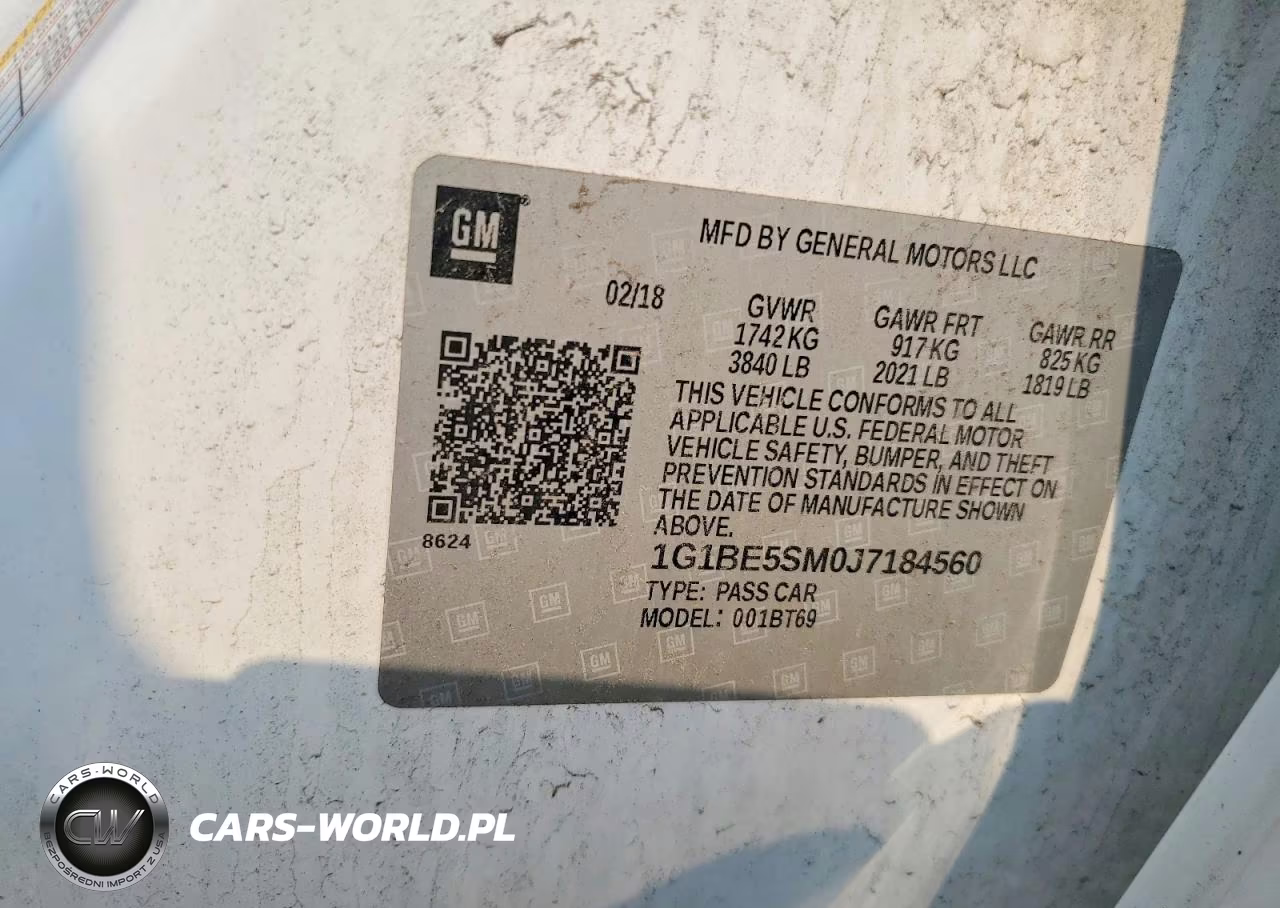 2018 Chevrolet Cruze Lt Auto VIN:1G1BE5SM0J7184560 - 13