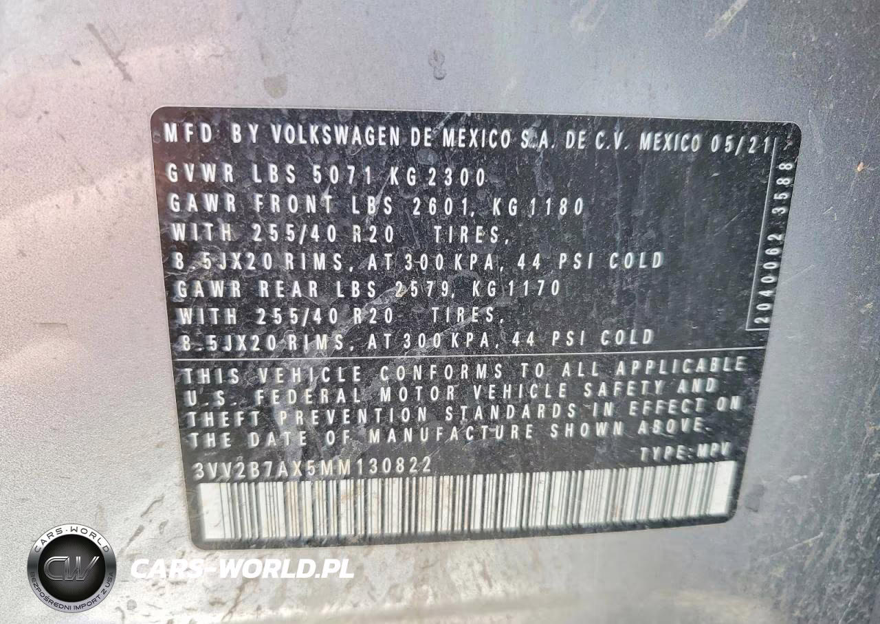 2021 Volkswagen Tiguan Se VIN:3VV2B7AX5MM130822 - 13