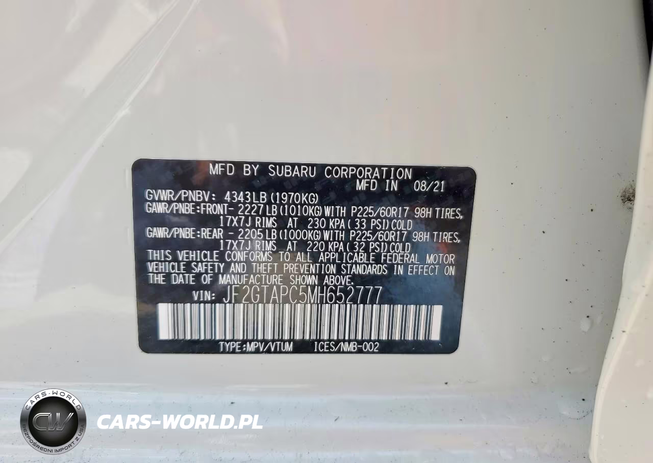2021 Subaru Crosstrek Premium VIN:JF2GTAPC5MH652777 - 13
