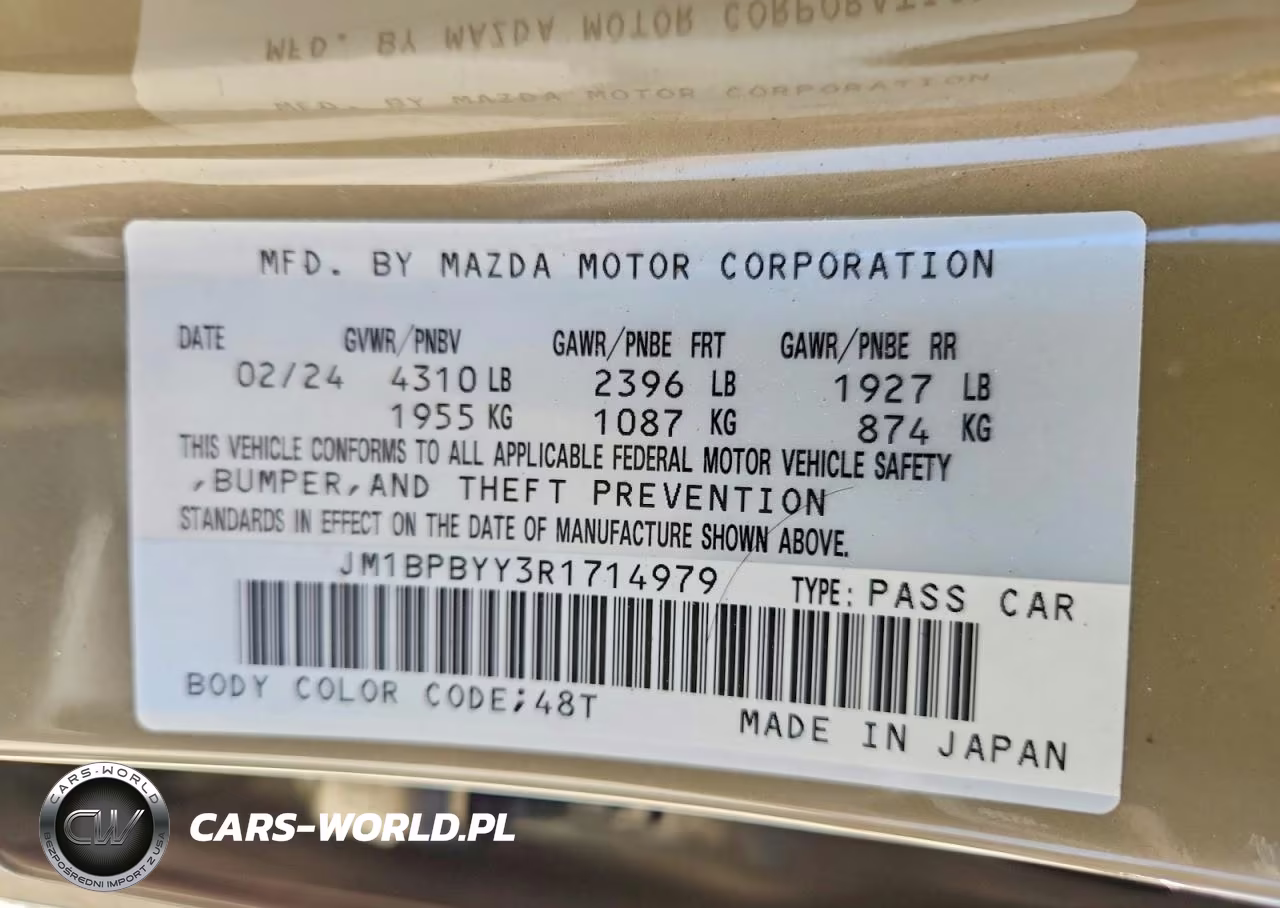2024 Mazda 3 Carbon Turbo VIN:JM1BPBYY3R1714979 - 13