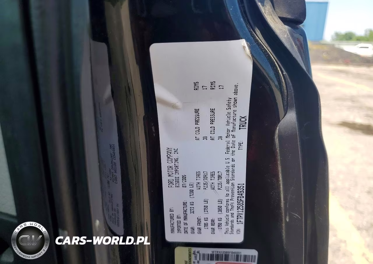 2005 Ford F150 VIN:1FTPX12585FB49351 - 12