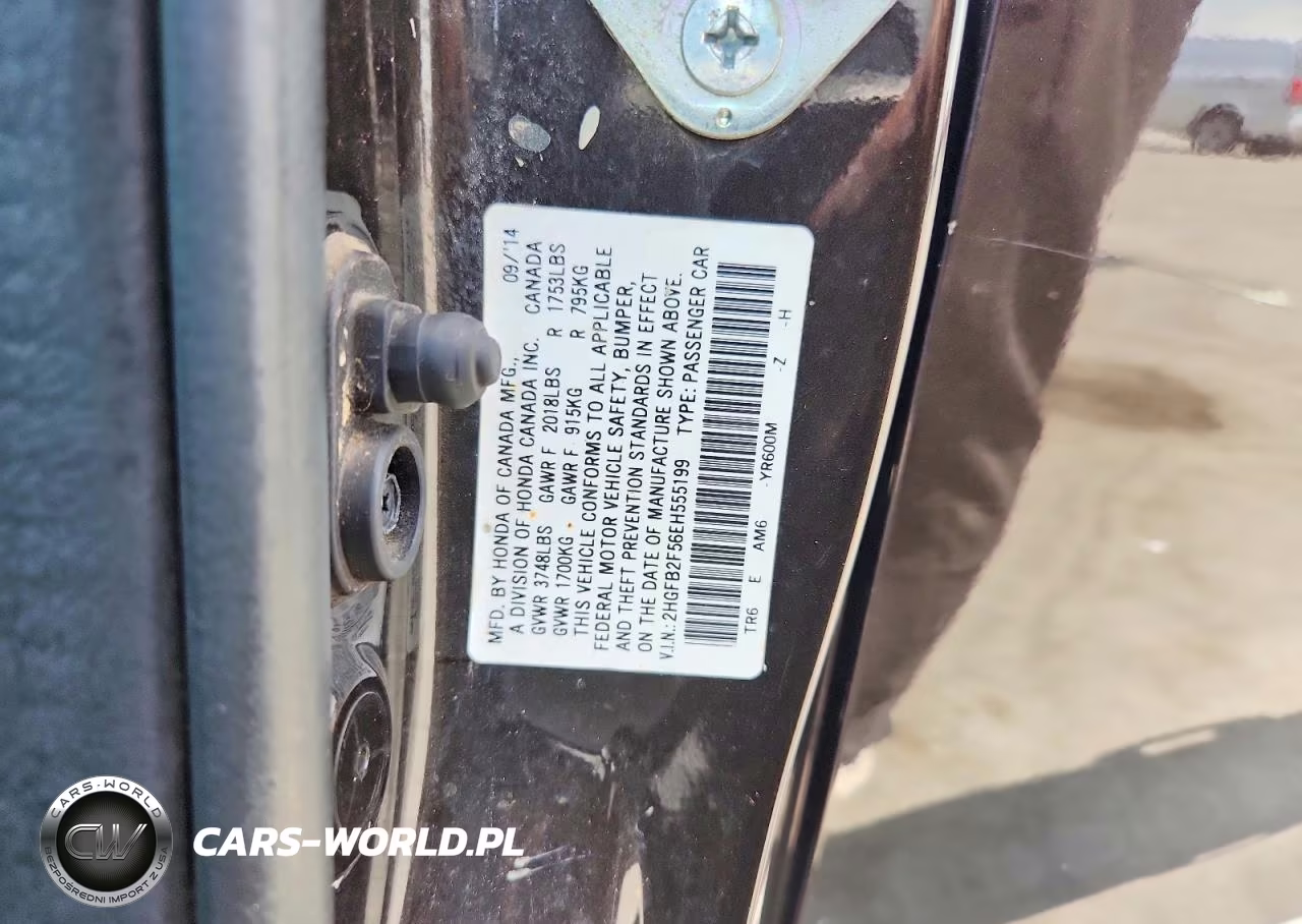 2014 Honda Civic Lx VIN:2HGFB2F56EH555199 - 12
