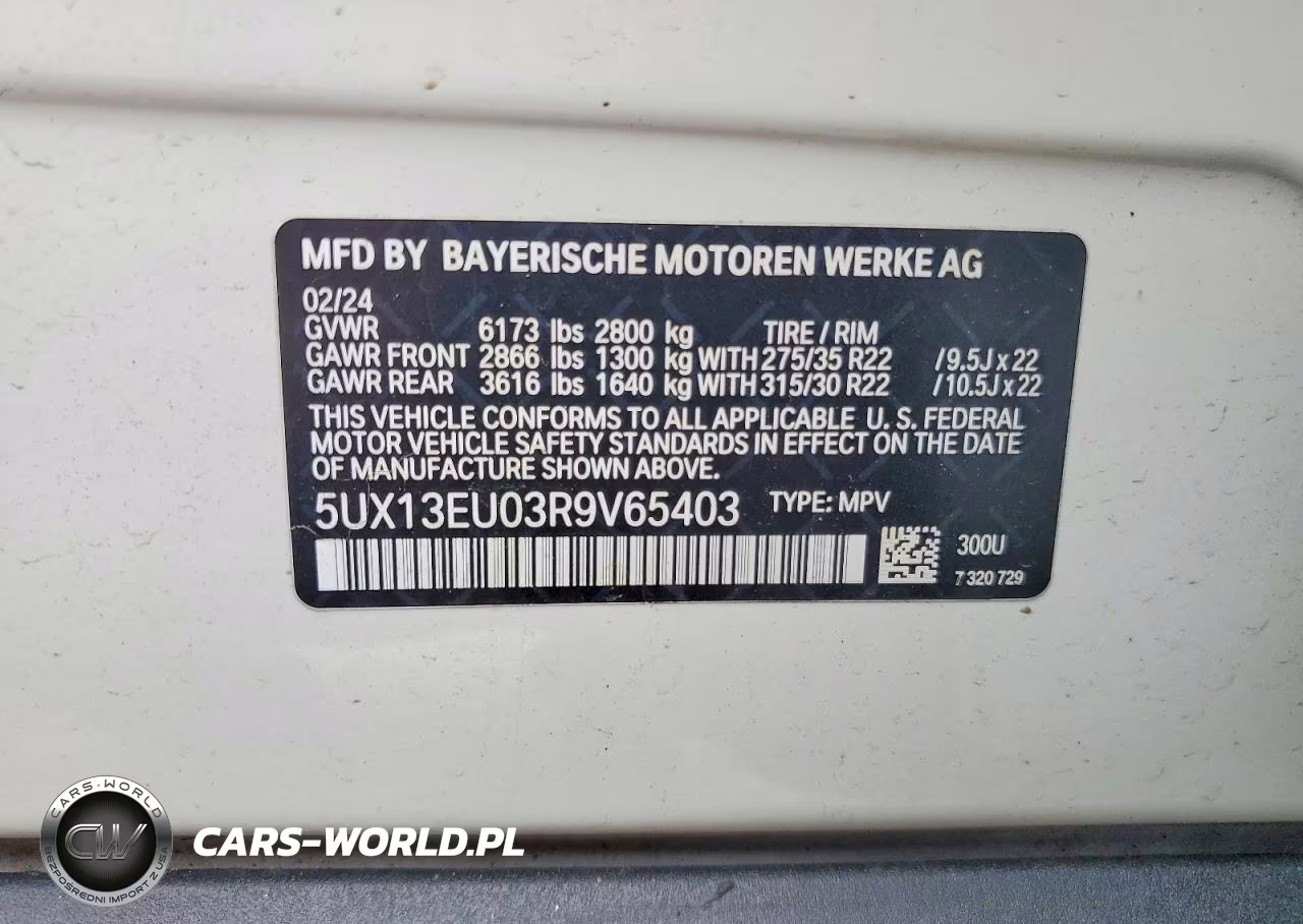 2024 BMW X5 Sdrive 40I VIN:5UX13EU03R9V65403 - 13