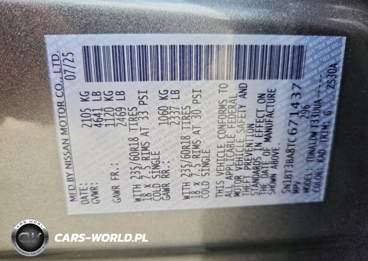 2026 Nissan Rogue Sv VIN:5N1BT3BA8TC671437 - 12