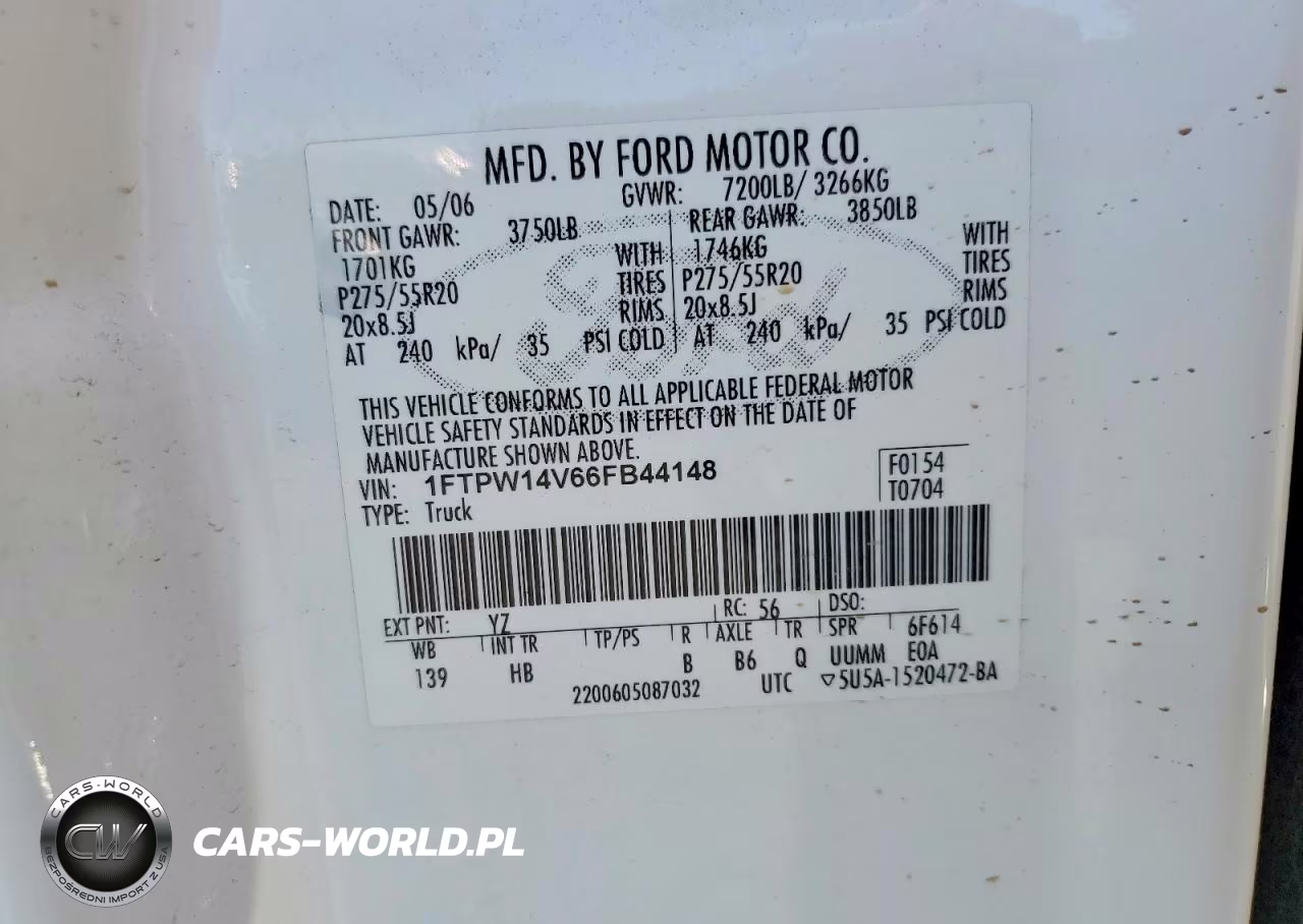 2006 Ford F150 Supercrew VIN:1FTPW14V66FB44148 - 12
