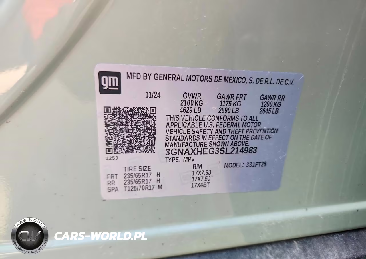 2025 Chevrolet Equinox Fwd Lt VIN:3GNAXHEG3SL214983 - 14