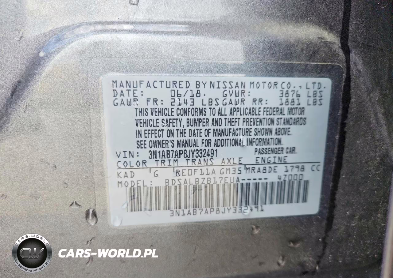 2018 Nissan Sentra S VIN:3N1AB7AP8JY332491 - 13