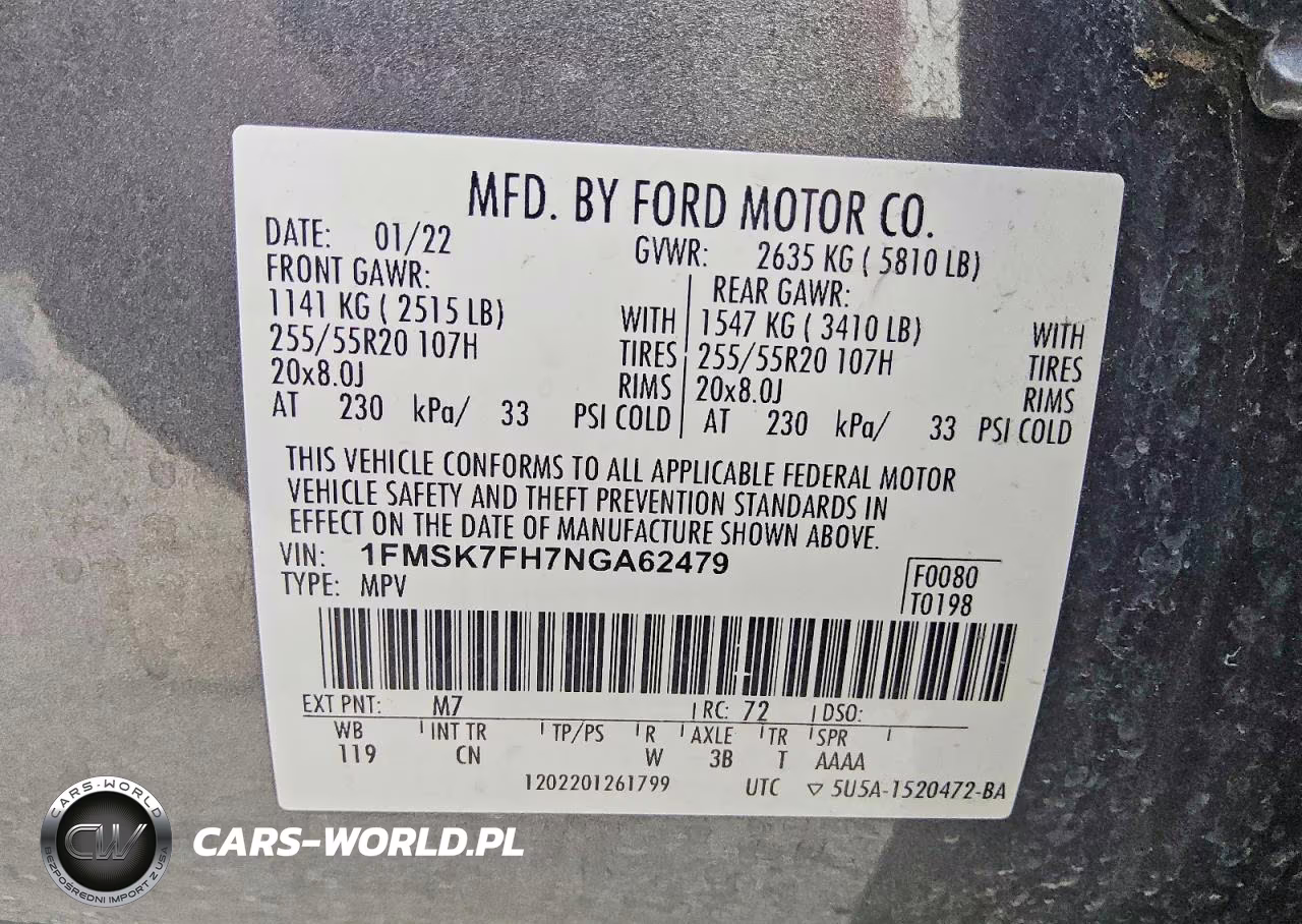 2022 Ford Explorer Limited VIN:1FMSK7FH7NGA62479 - 13