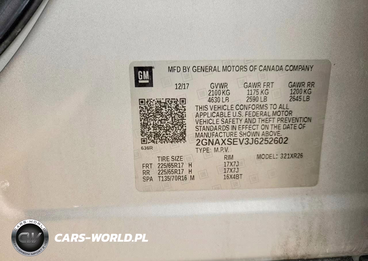 2018 Chevrolet Equinox Lt VIN:2GNAXSEV3J6252602 - 13