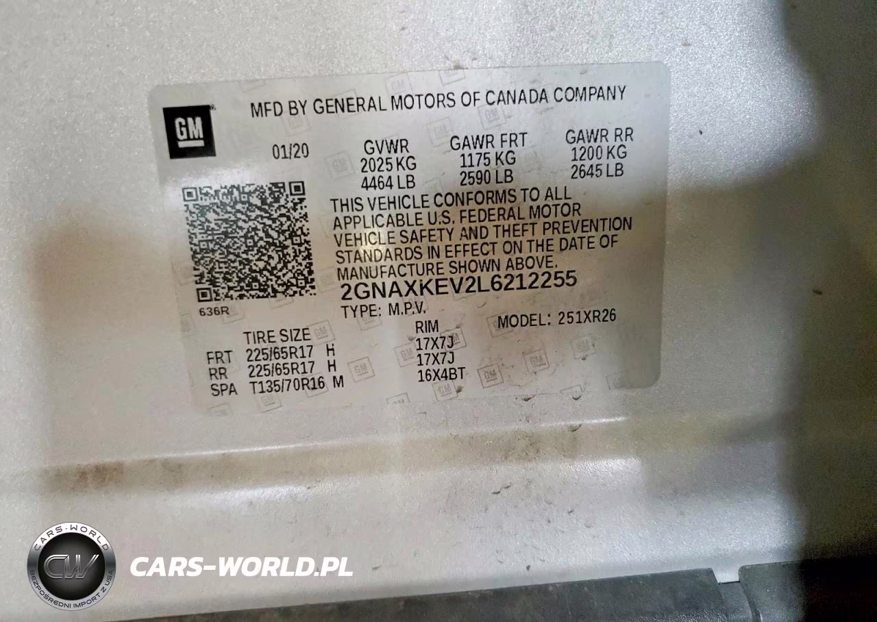 2020 Chevrolet Equinox Lt VIN:2GNAXKEV2L6212255 - 13