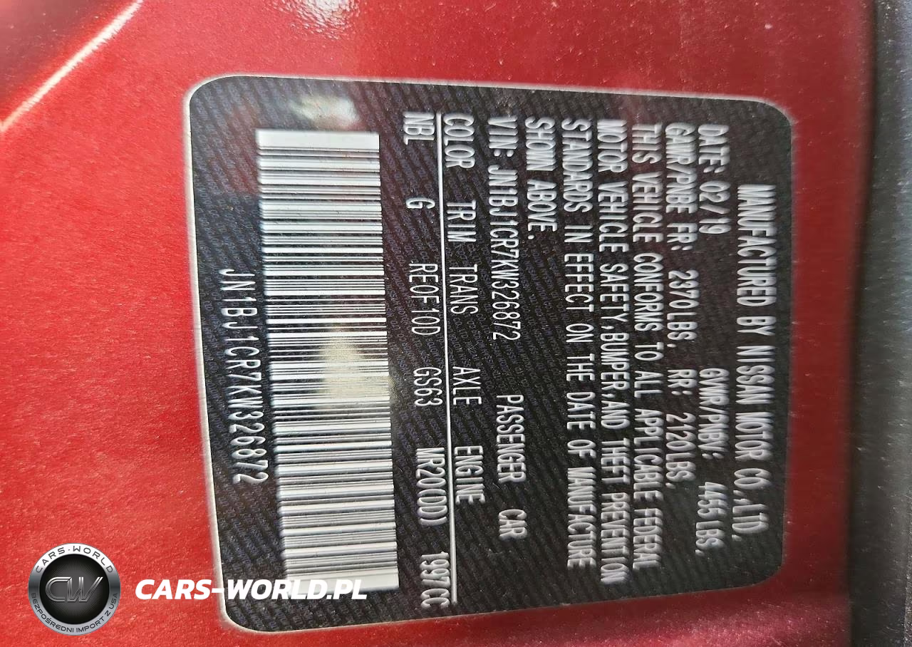 2019 Nissan Rogue Sport Sv VIN:JN1BJ1CR7KW326872 - 12