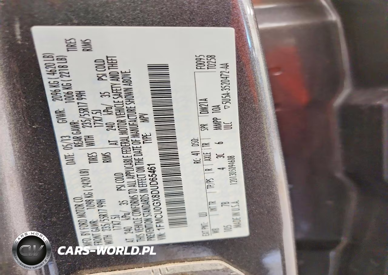 2013 Ford Escape Se VIN:1FMCU0GX8DUD65461 - 13