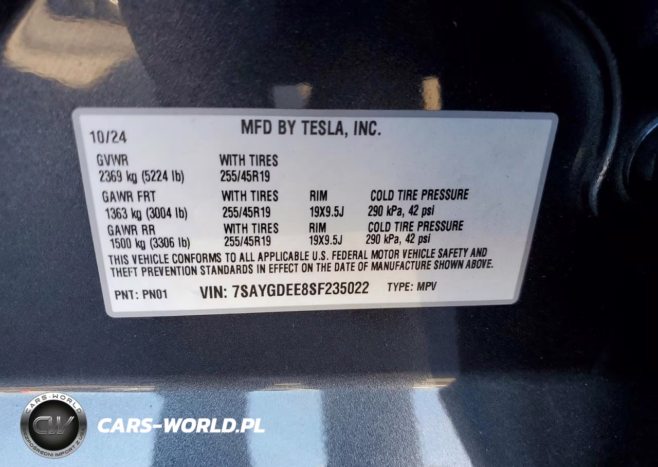 2025 Tesla Model Y VIN:7SAYGDEE8SF235022 - 12