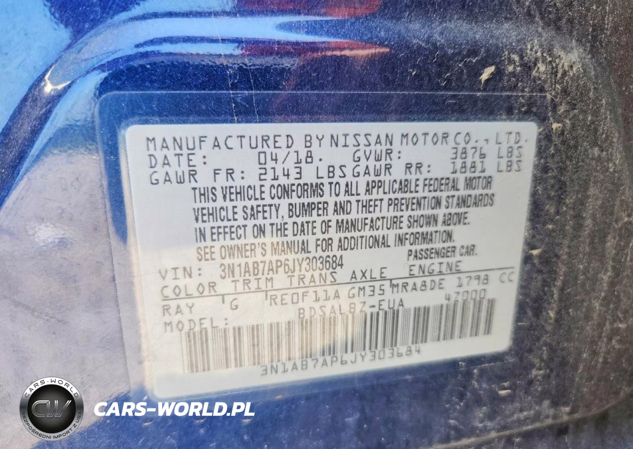 2018 Nissan Sentra S VIN:3N1AB7AP6JY303684 - 12