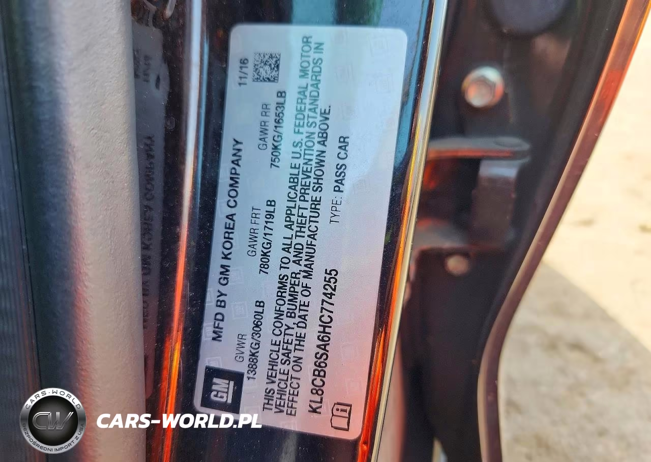 2017 Chevrolet Spark Ls VIN:KL8CB6SA6HC774255 - 12