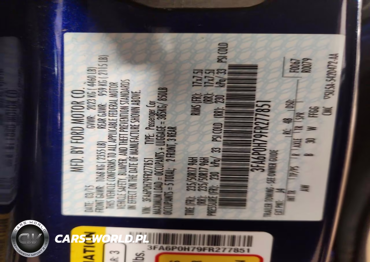 2015 Ford Fusion Se VIN:3FA6P0H79FR277851 - 12