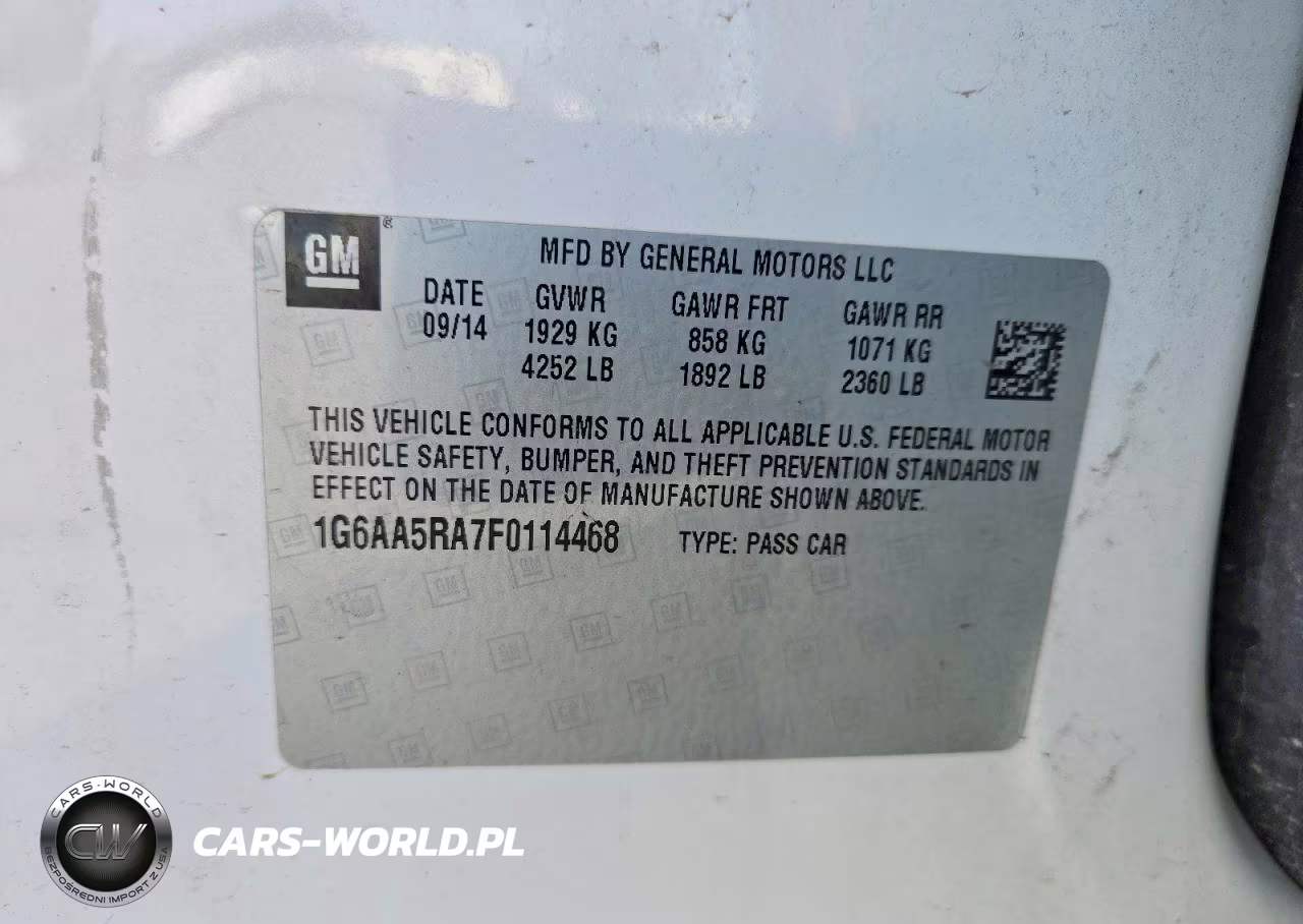 2015 Cadillac Ats VIN:1G6AA5RA7F0114468 - 13